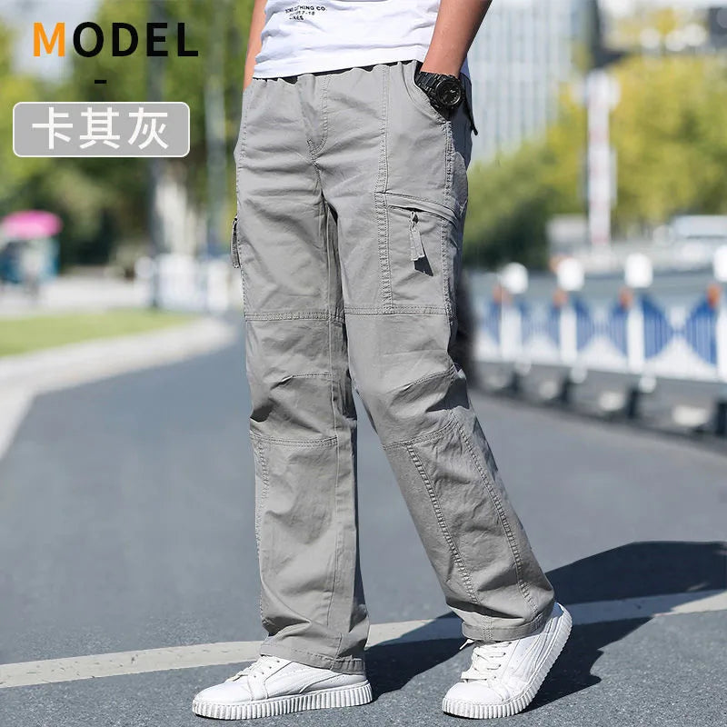 Men'S Cargo Pants Summer Spring Cotton Work Wear New in Large Size 6XL Casual Climbing Joggers Sweatpants Hombre Autumn Trousers