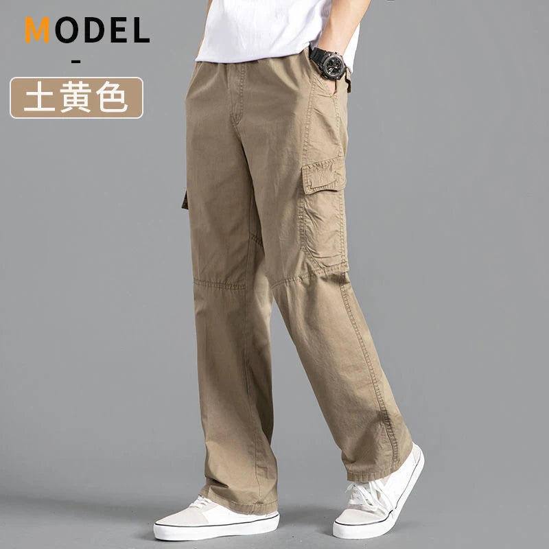 Men'S Cargo Pants Summer Spring Cotton Work Wear New in Large Size 6XL Casual Climbing Joggers Sweatpants Hombre Autumn Trousers